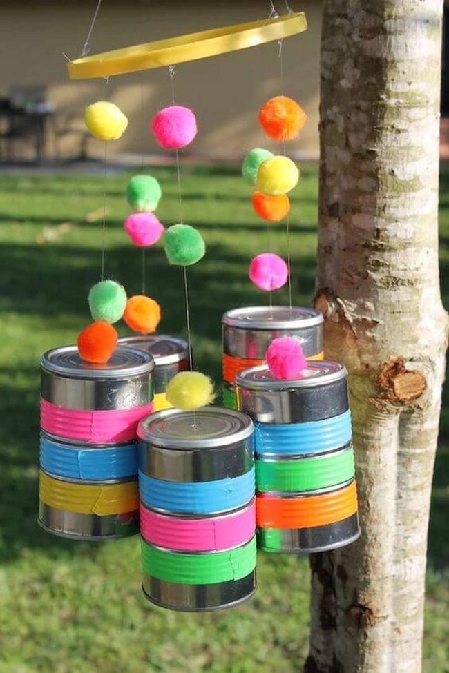 Recycled Cans Spinning Brightly