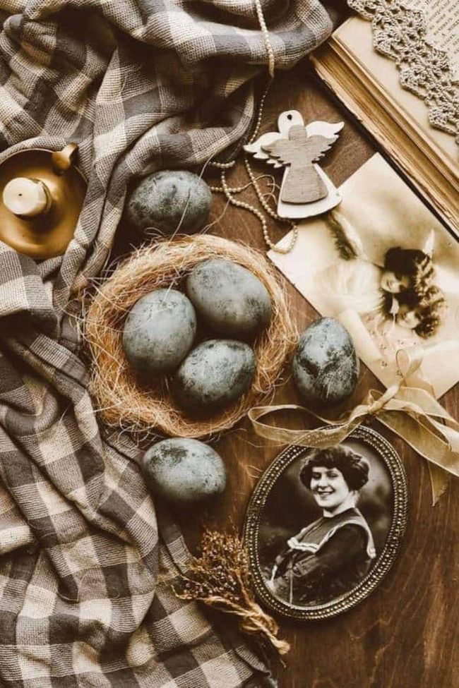 Smoky Gray Speckled Easter Eggs