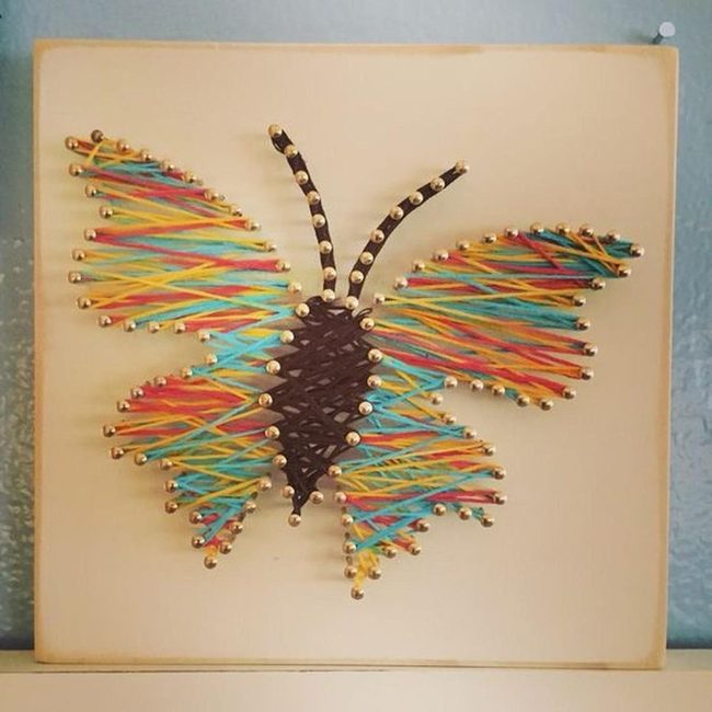 Colorful Wings String Art
