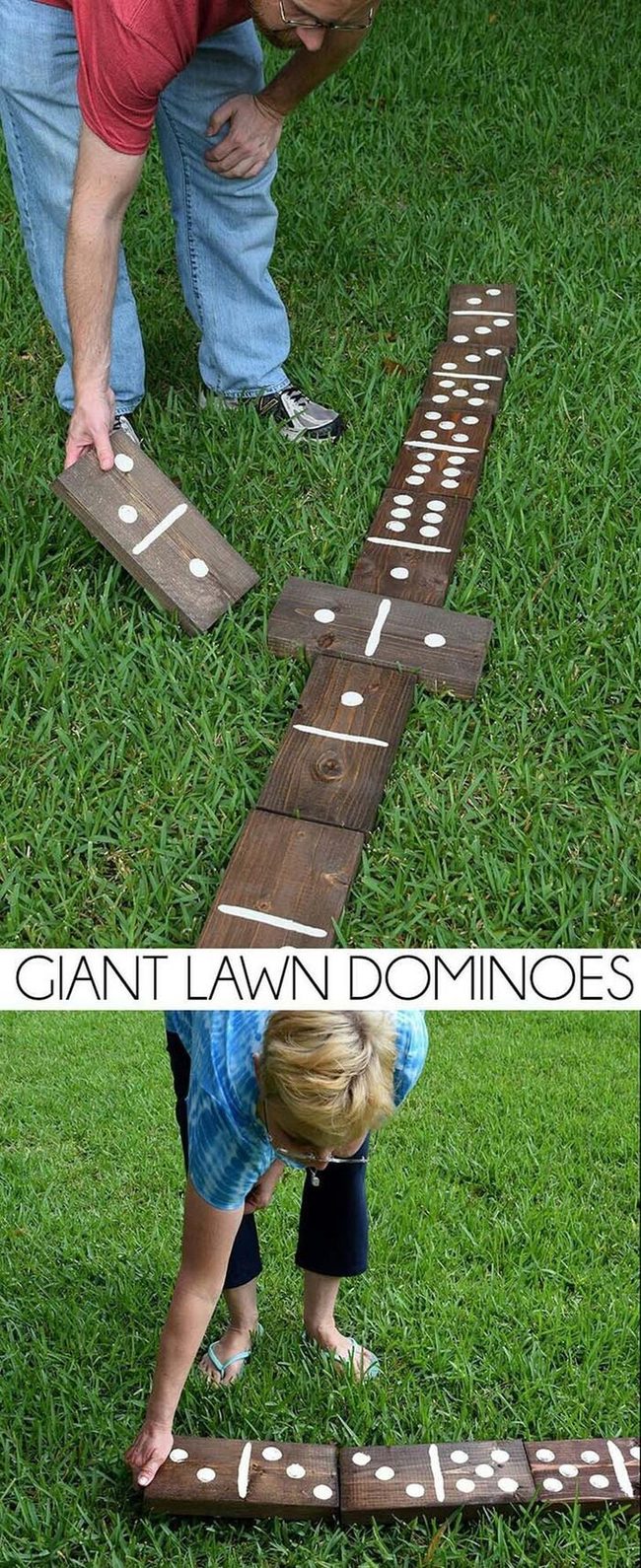 Wooden Backyard Dominoes From Scraps