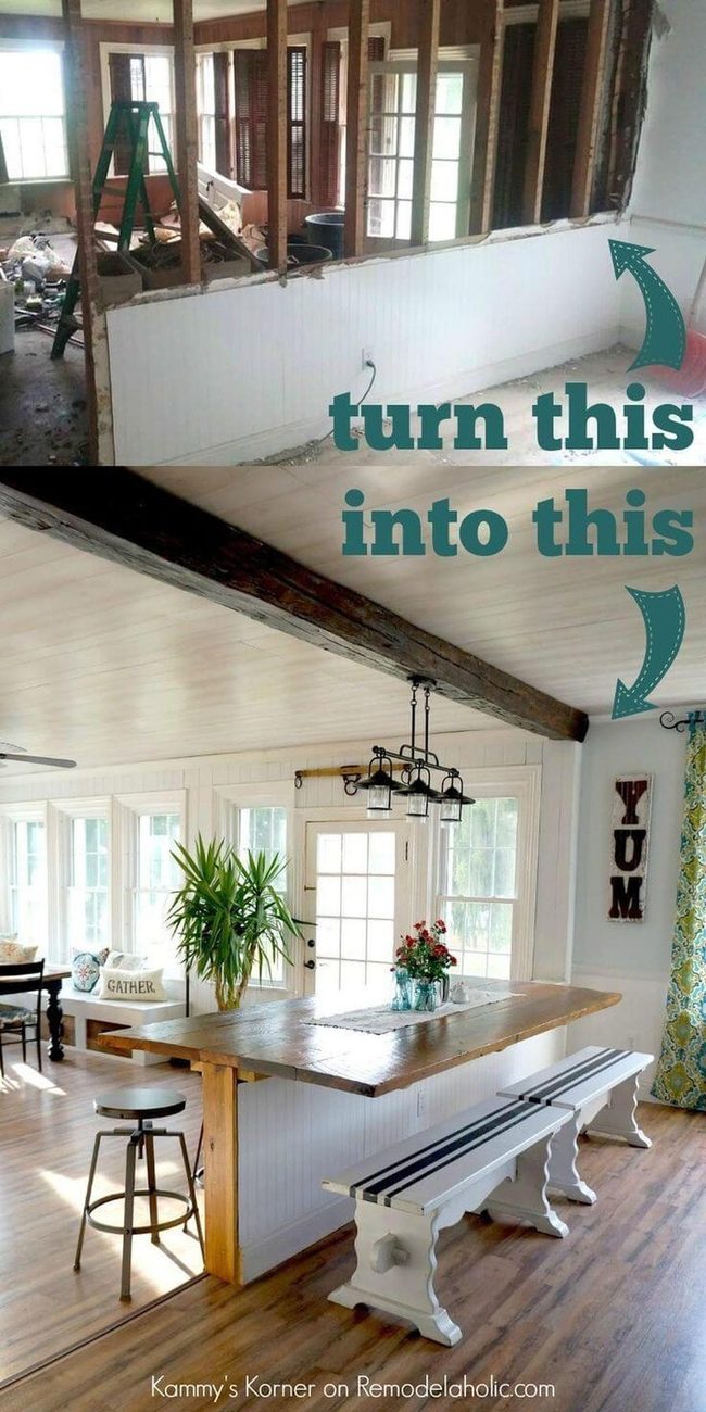 Wooden Island Anchors Open Kitchen