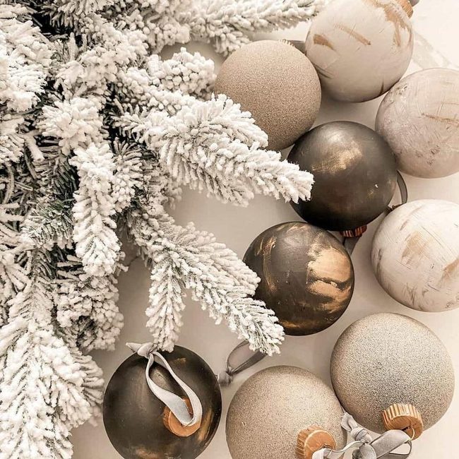 Textured Spray Paint Ornaments