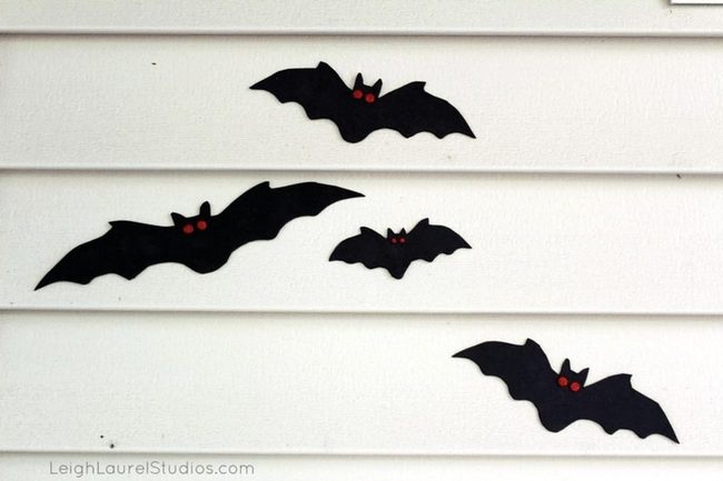 Black Bats Crimson Eyes White Walls