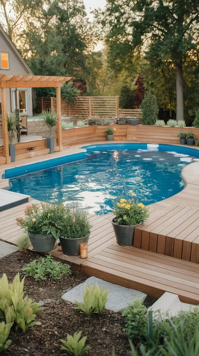 Organic Stone Pool Border