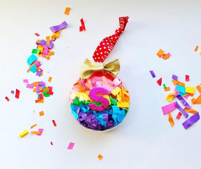 Colorful Paper Confetti Sphere