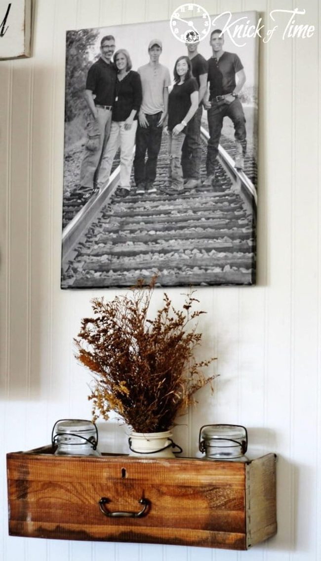 Painted Drawers Living Wall