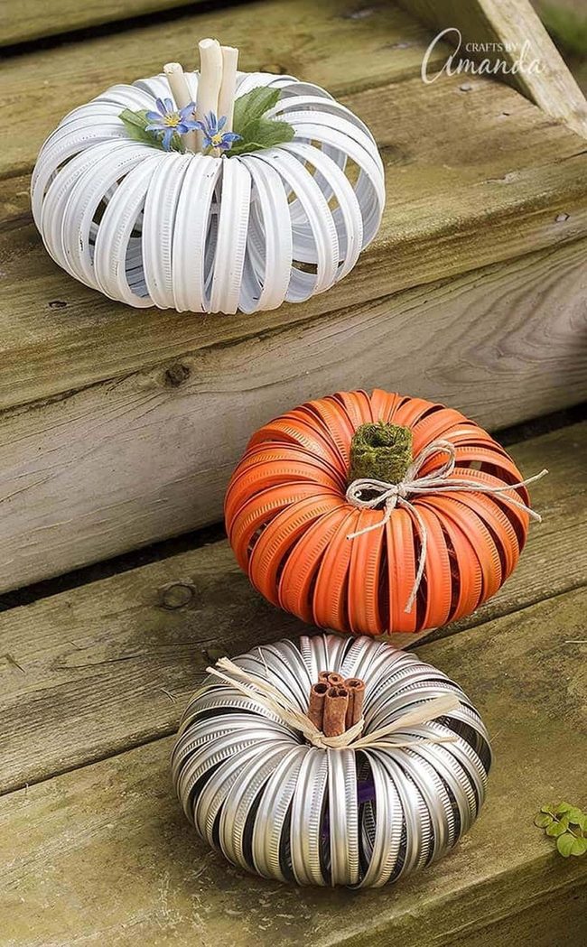 Painted Mason Jar Pumpkins