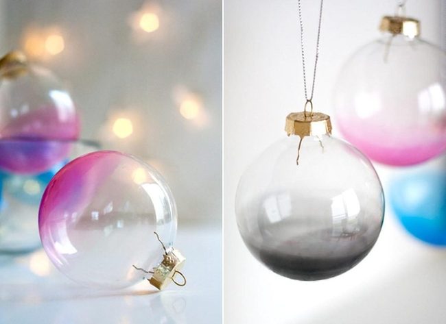 Pink Blue Black Glass Spheres