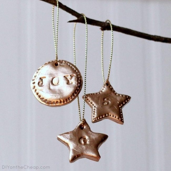 Gold Letter Ornaments On Branch