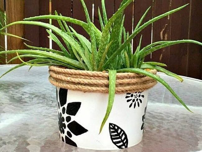 Painted Buckets Garden Planters