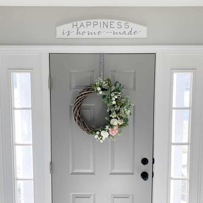 Gray Door Pink Floral Welcome