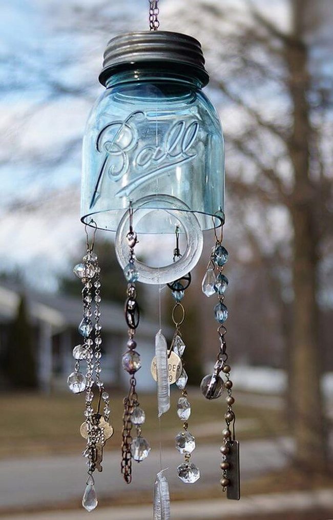 Hanging Glass Jars Catch Sunlight
