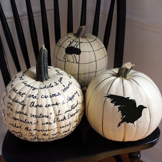 Black And White Halloween Pumpkins