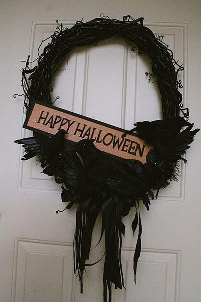 Dark Twigs Halloween Wreath