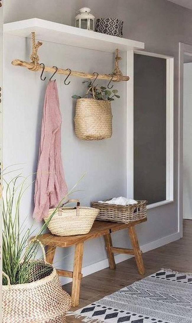 Natural Wood And Woven Storage