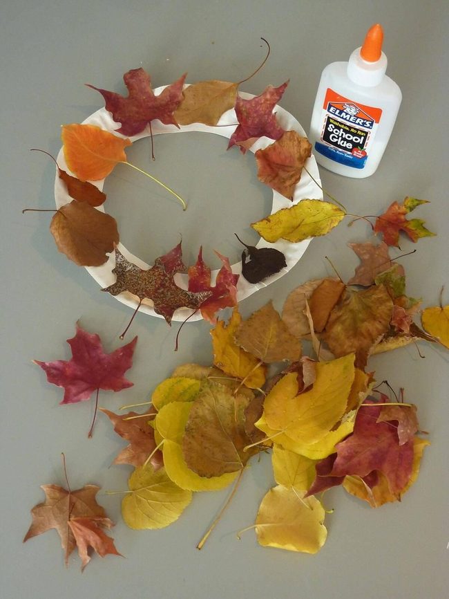 Autumn Leaves Cardboard Wreath