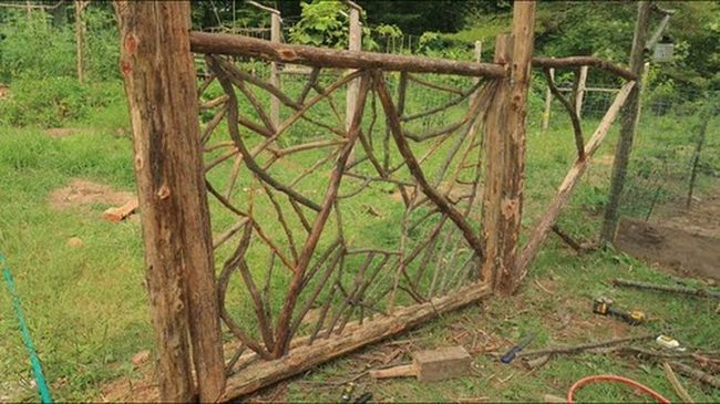 Woven Branch Garden Gates