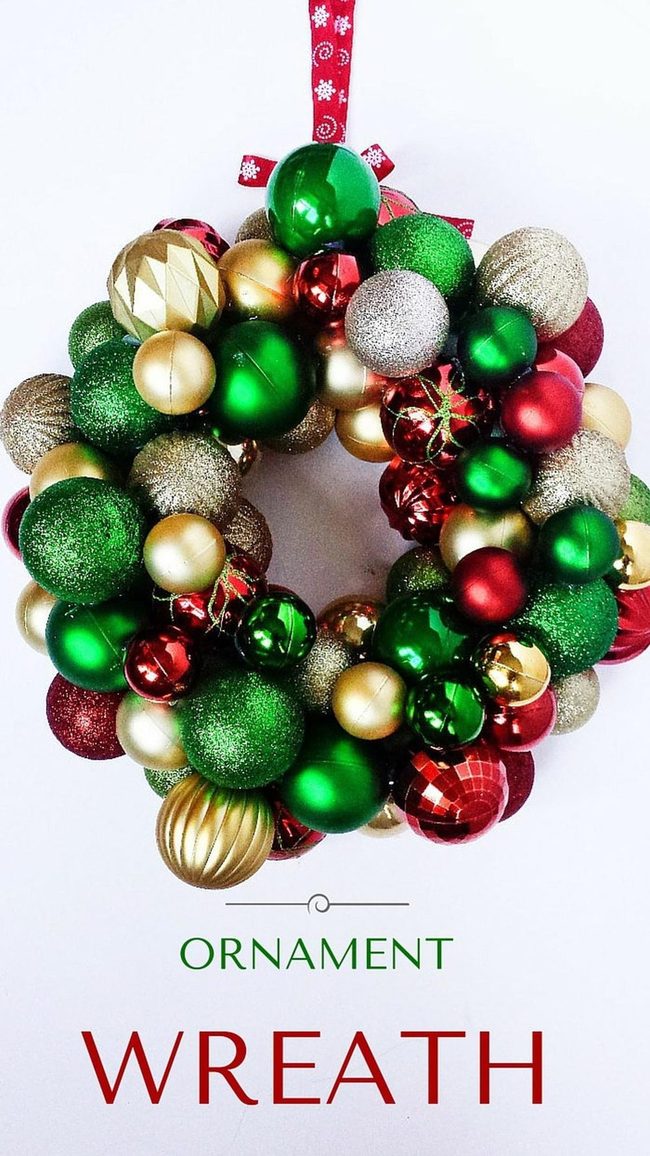 Shimmering Ornament Balls Wreath