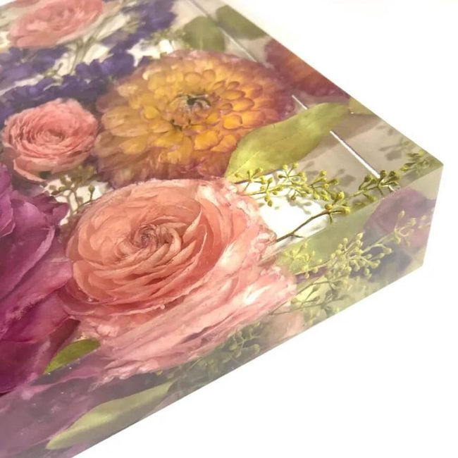 Pressed Flowers Frozen In Crystal