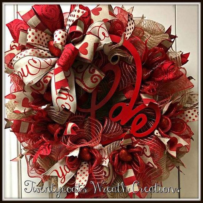 Vibrant Mesh Door Wreath