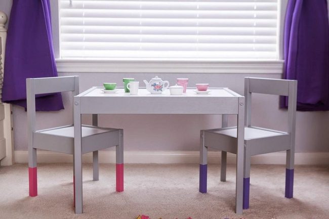 Tiny Tea Party Corner In Hot Pink