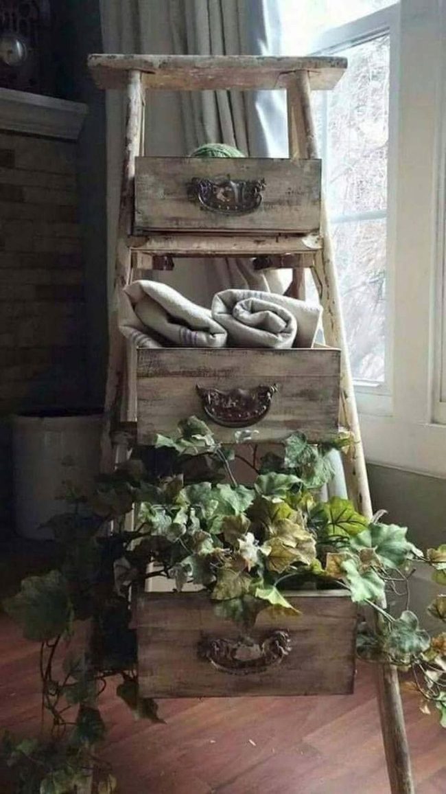 Living Walls, Wooden Ladder Frame