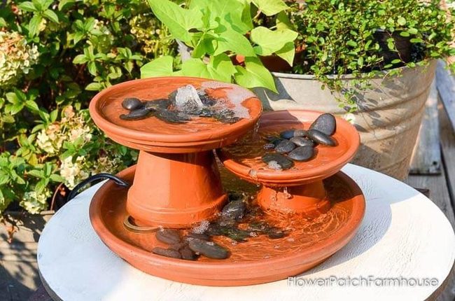 Cascading Stone Water Planter