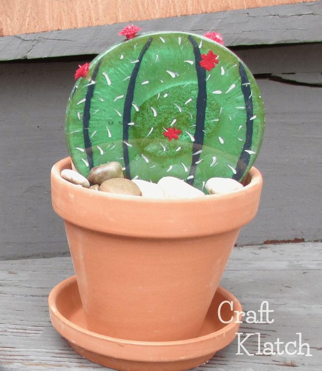 Neon Cacti Resin Coasters