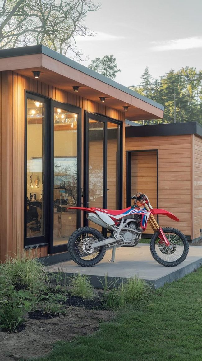 Pallet Bike Stalls With Chain Door