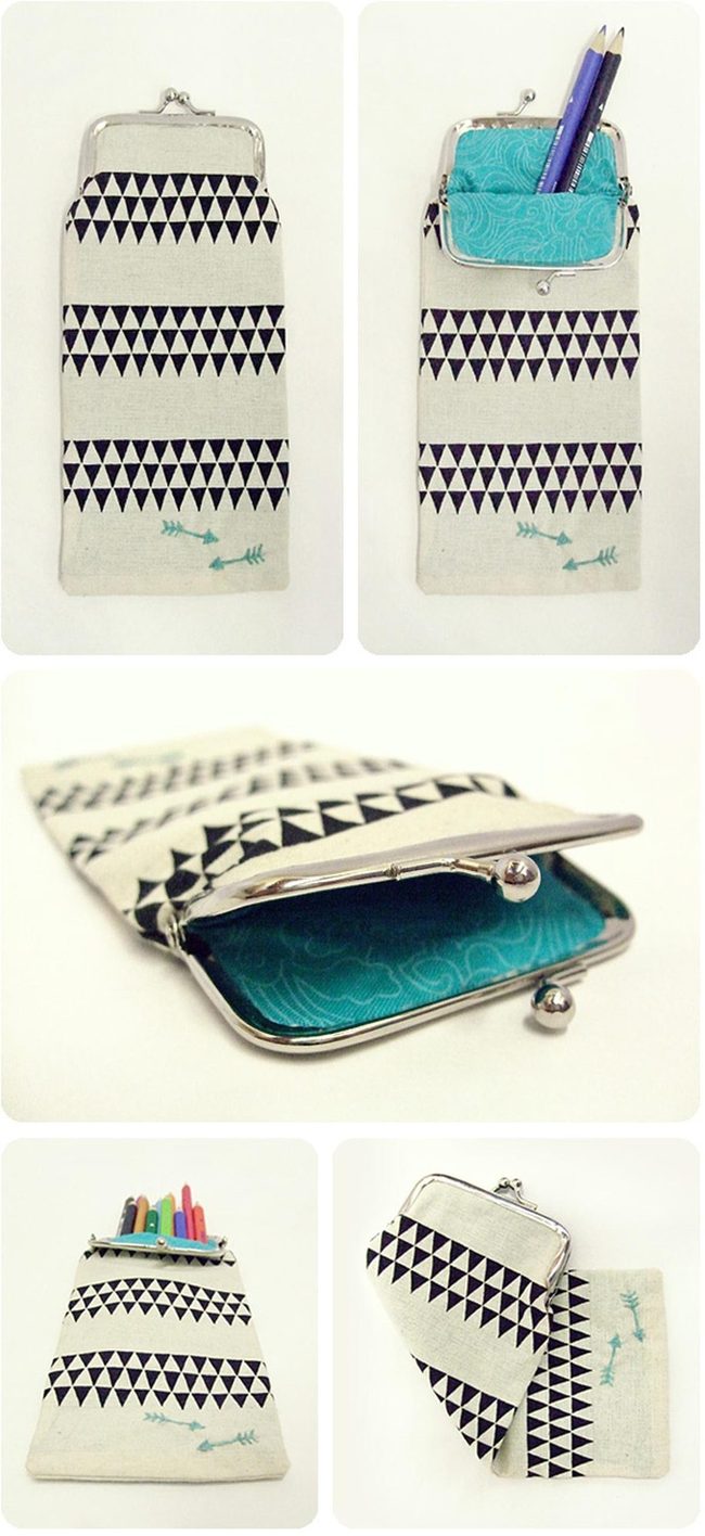 Black Triangles Turquoise Swirls