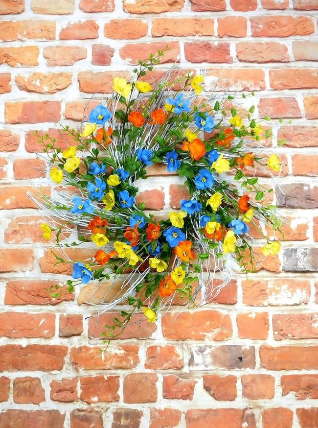 Bright Wreath Front Door Statement