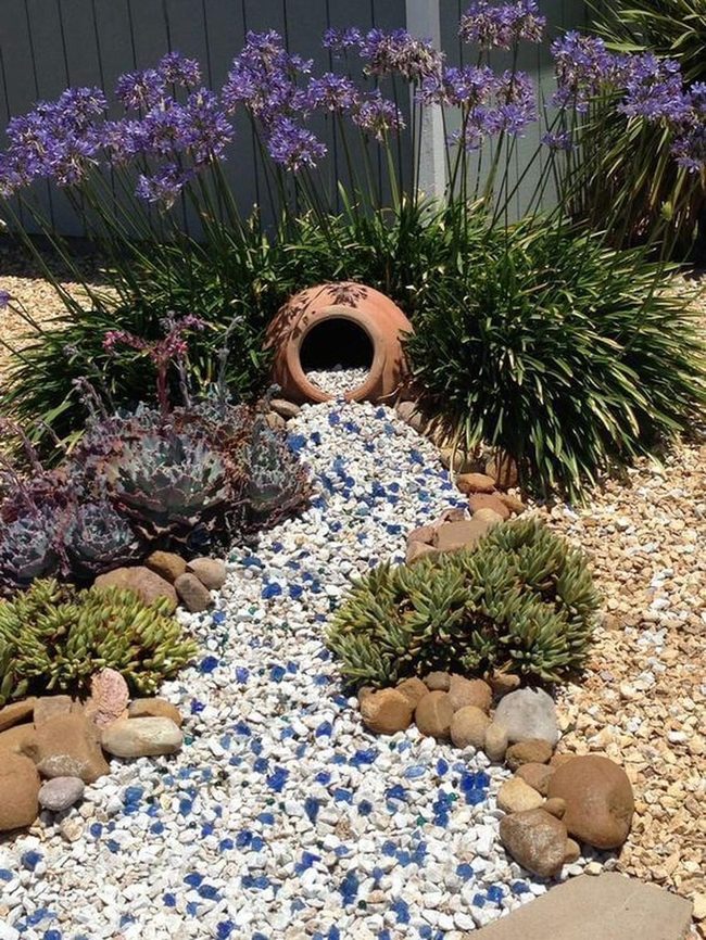 Blue Accented Stone Pathways