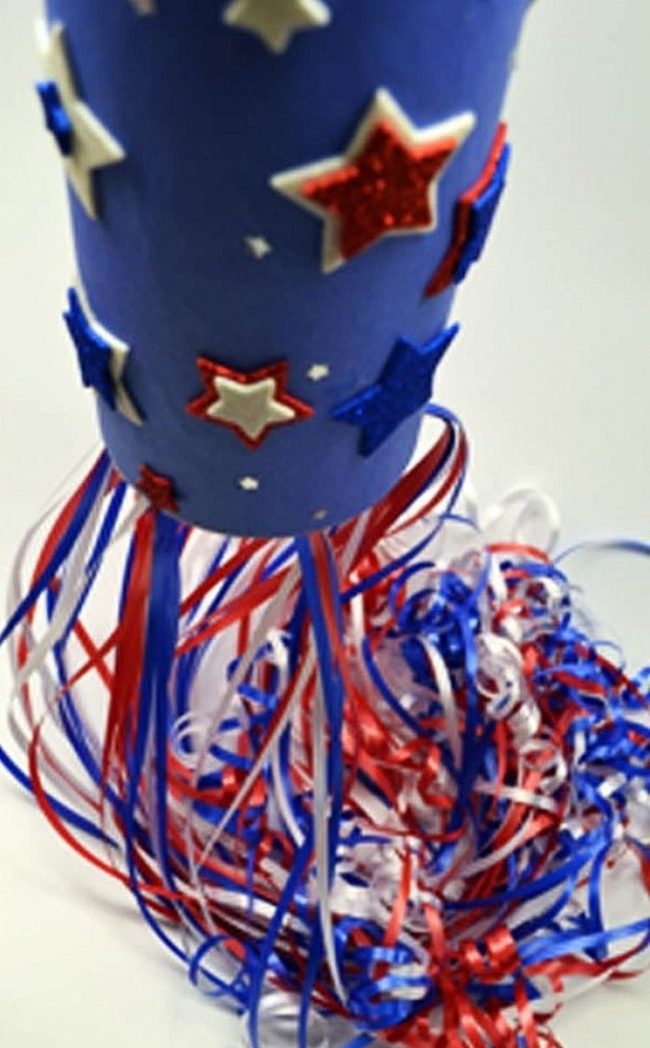 Red White Blue Spinning Ribbons