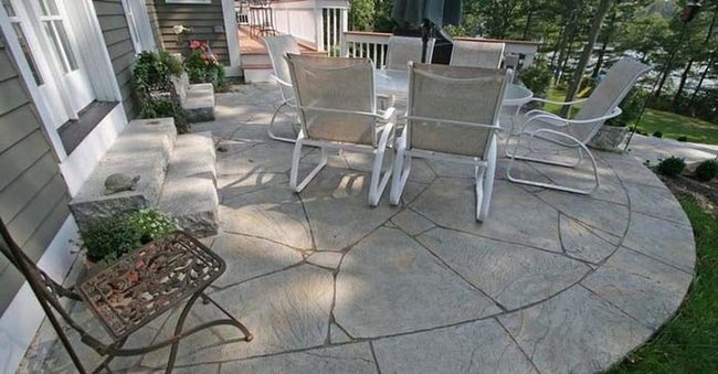 Seamless Stone Concrete Patio