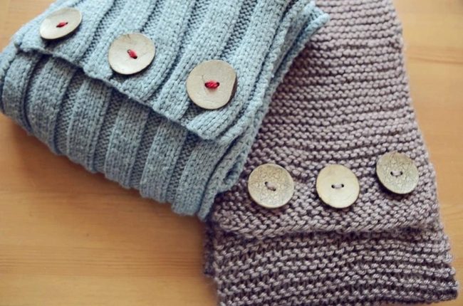 Chunky Knit Gray Mauve
