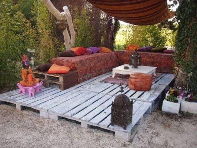 Wooden Pallet Seating Corner