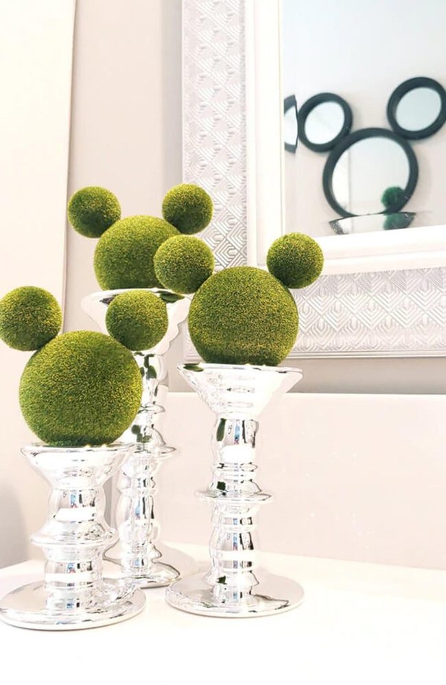 Faux Greenery Mickey Topiary