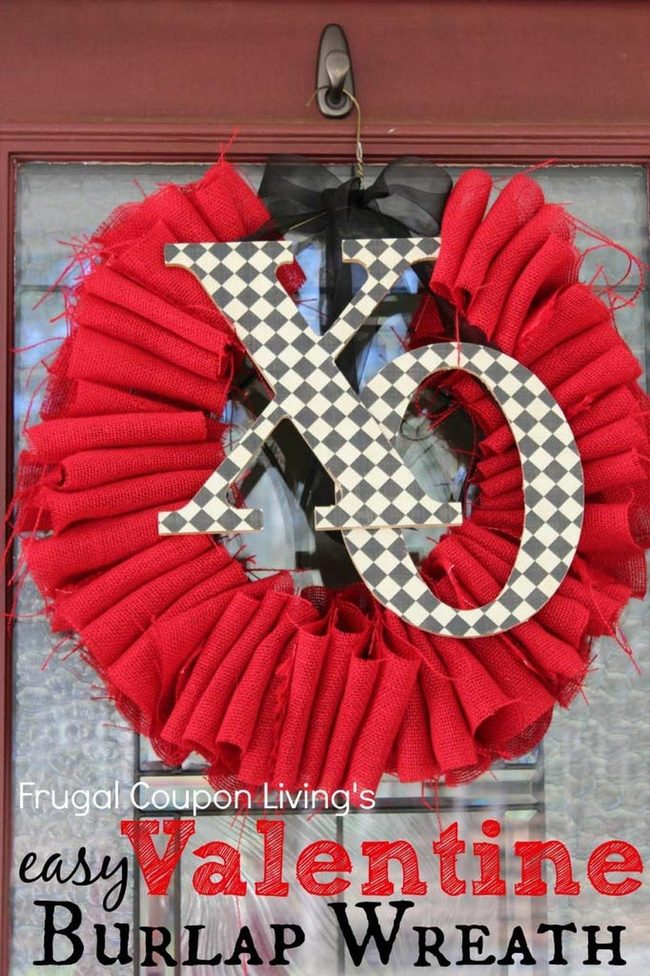 Burlap Xo Wreath Door Statement