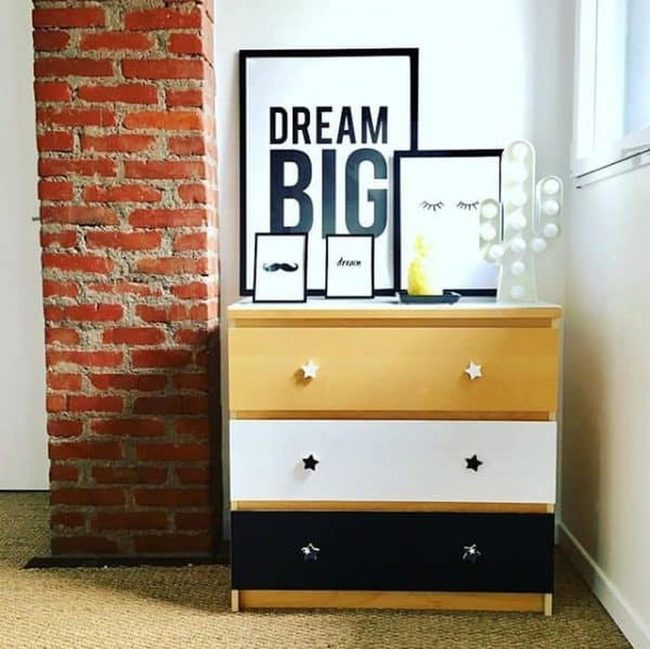Ikea Malm Tricolor Drawer Transformation
