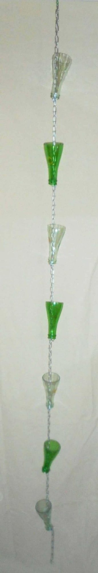 Glass Bottle Tops Rain Chain