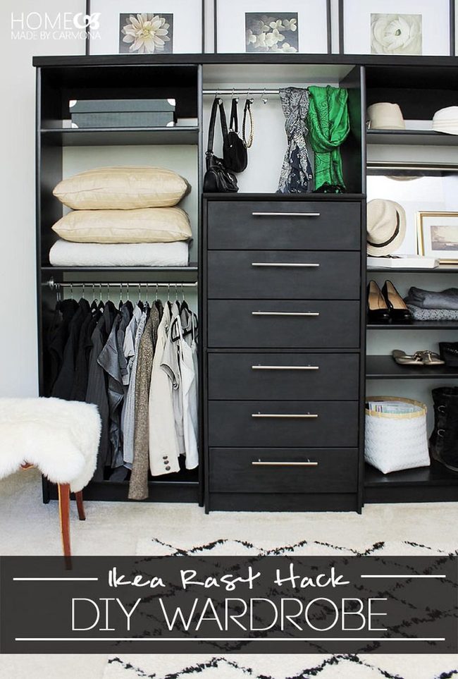 Black Wardrobe Silver Hardware Statement