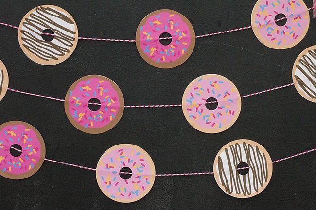 Pink Paper Donuts Wall Hanging