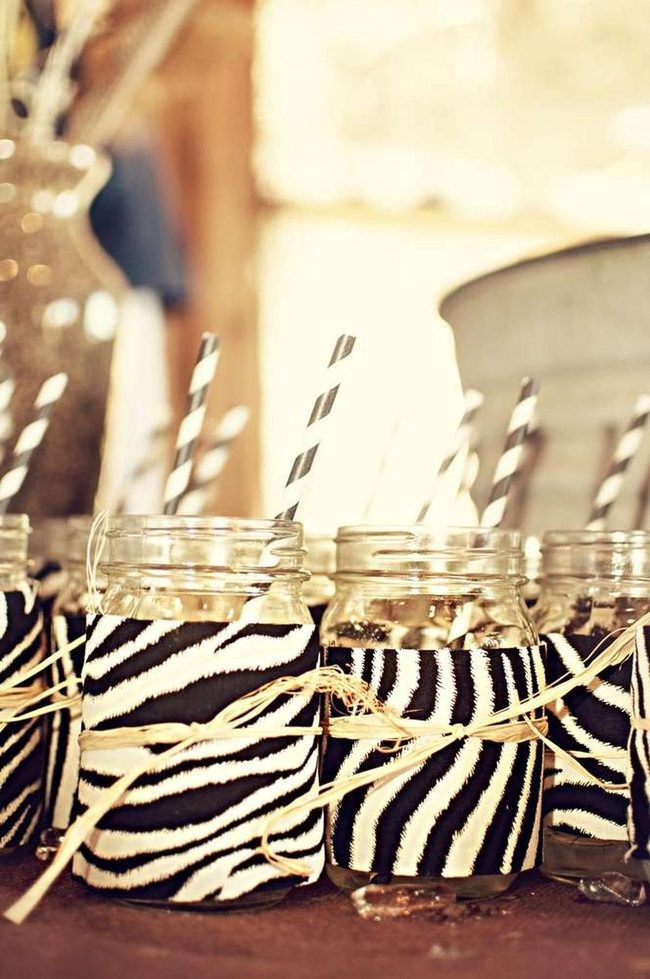 Zebra Spots Glass Storage