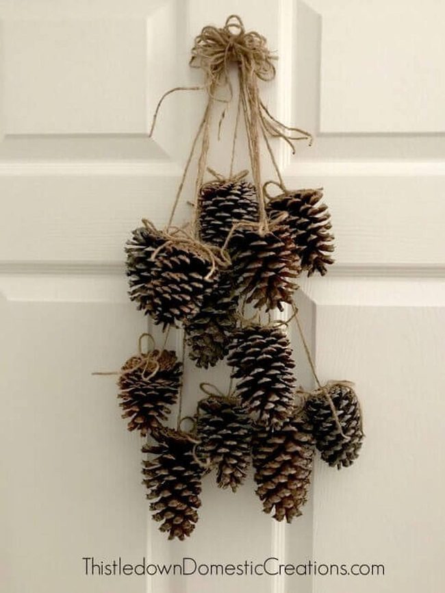 Pinecones Bring Natural Door Character