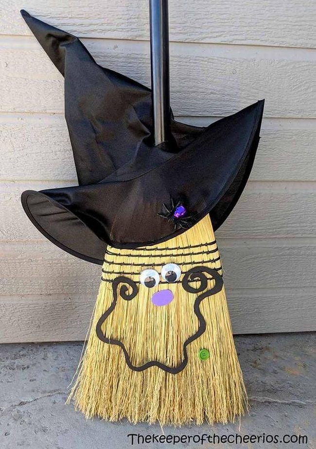 Straw Witch Black Hat Cheerful