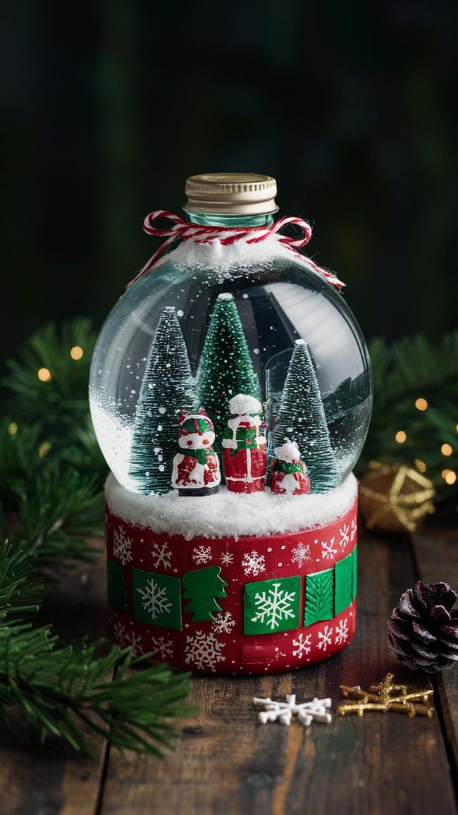 Glittering Bottle Winter Scenes