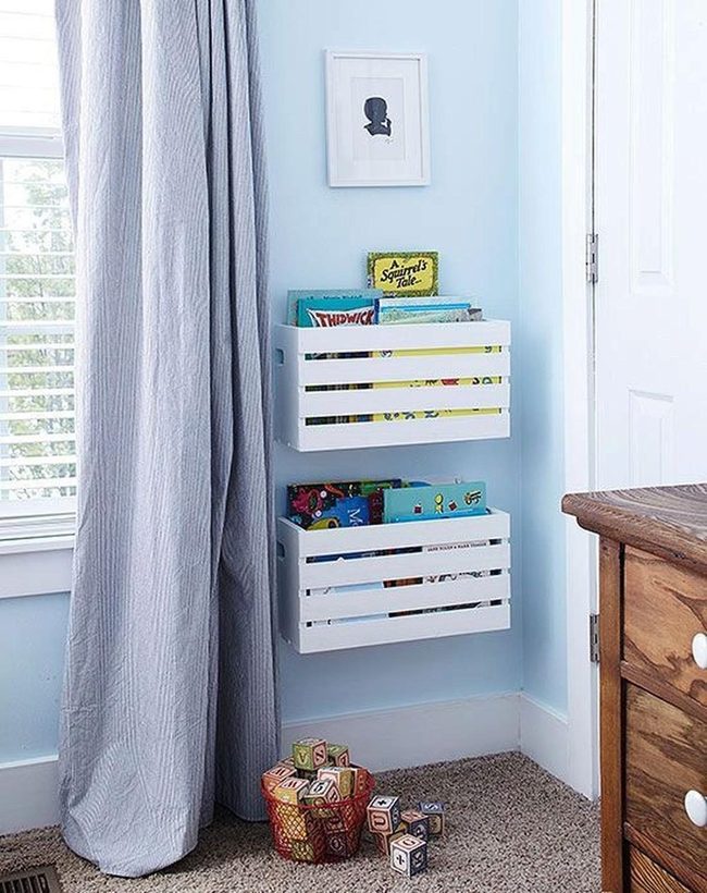 Light Blue Walls, Colorful Book Display