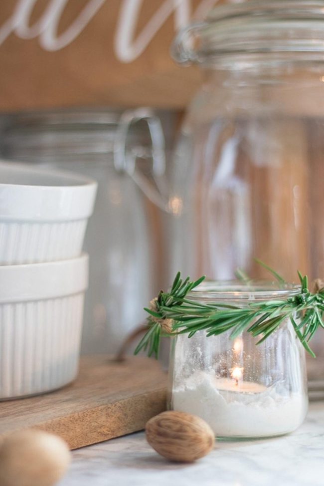 Ceramic Ramekins And Candlelit Wood