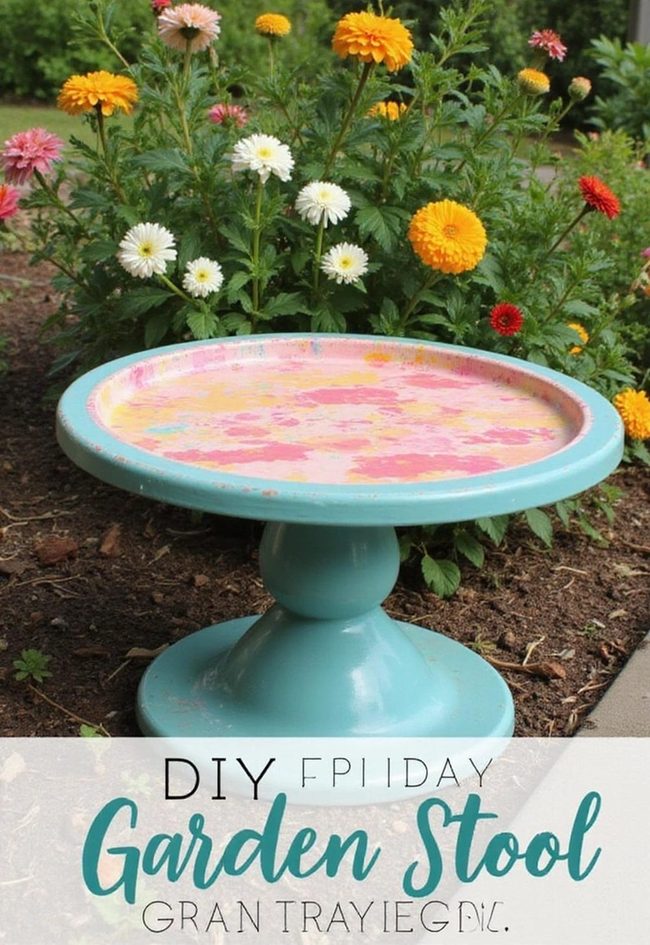 Dollar Store Stool Custom Paint Edition