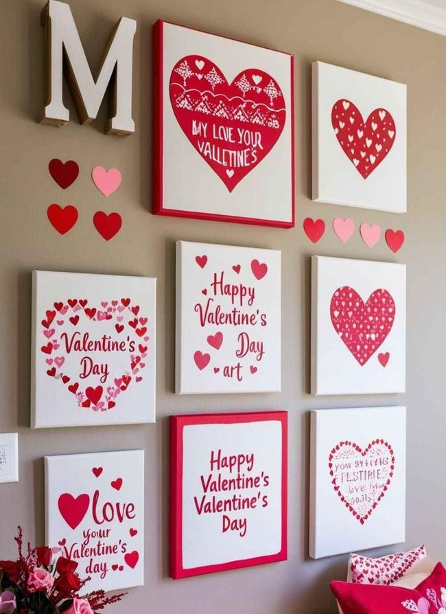 Glitter And Ribbon Wall Art
